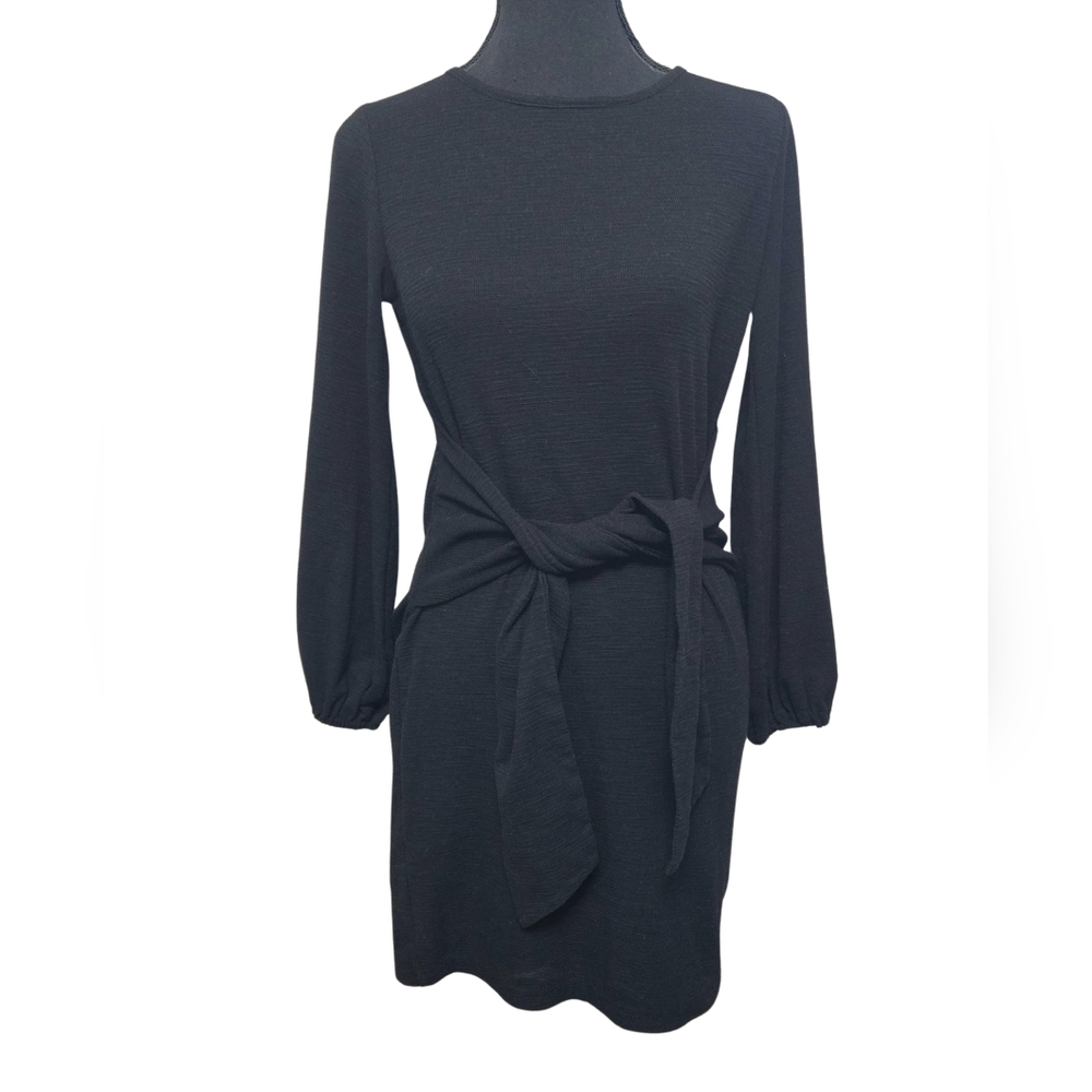 R. Vivimos Black Dress With Long Sleeves Size Small - Picture 2 of 5